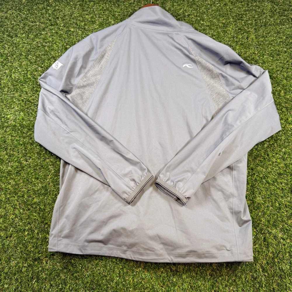 KJUS Mens Grey Full Zip Golf Jacket Regular Fit Size 2XL ECC Crest Activewear
